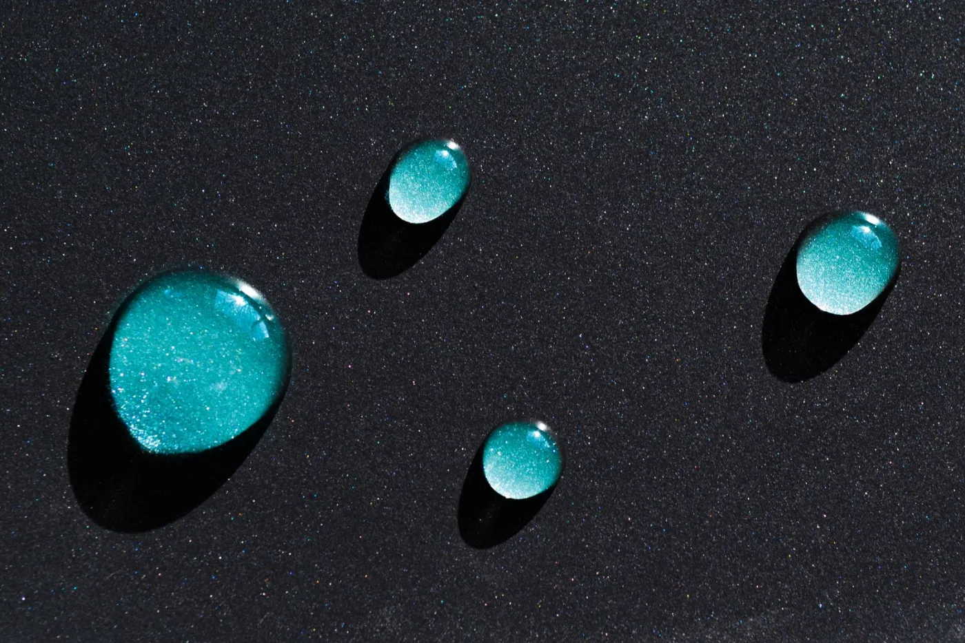 Water and spills beading on sealed concrete